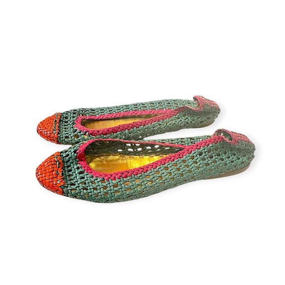 Prada SS2010 Limited Edition Woven Madras Leather Flats – Size 39 – Rare Box Set - Picture 3 of 14